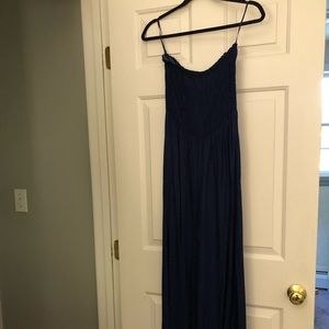 Angie strapless navy jumpsuit